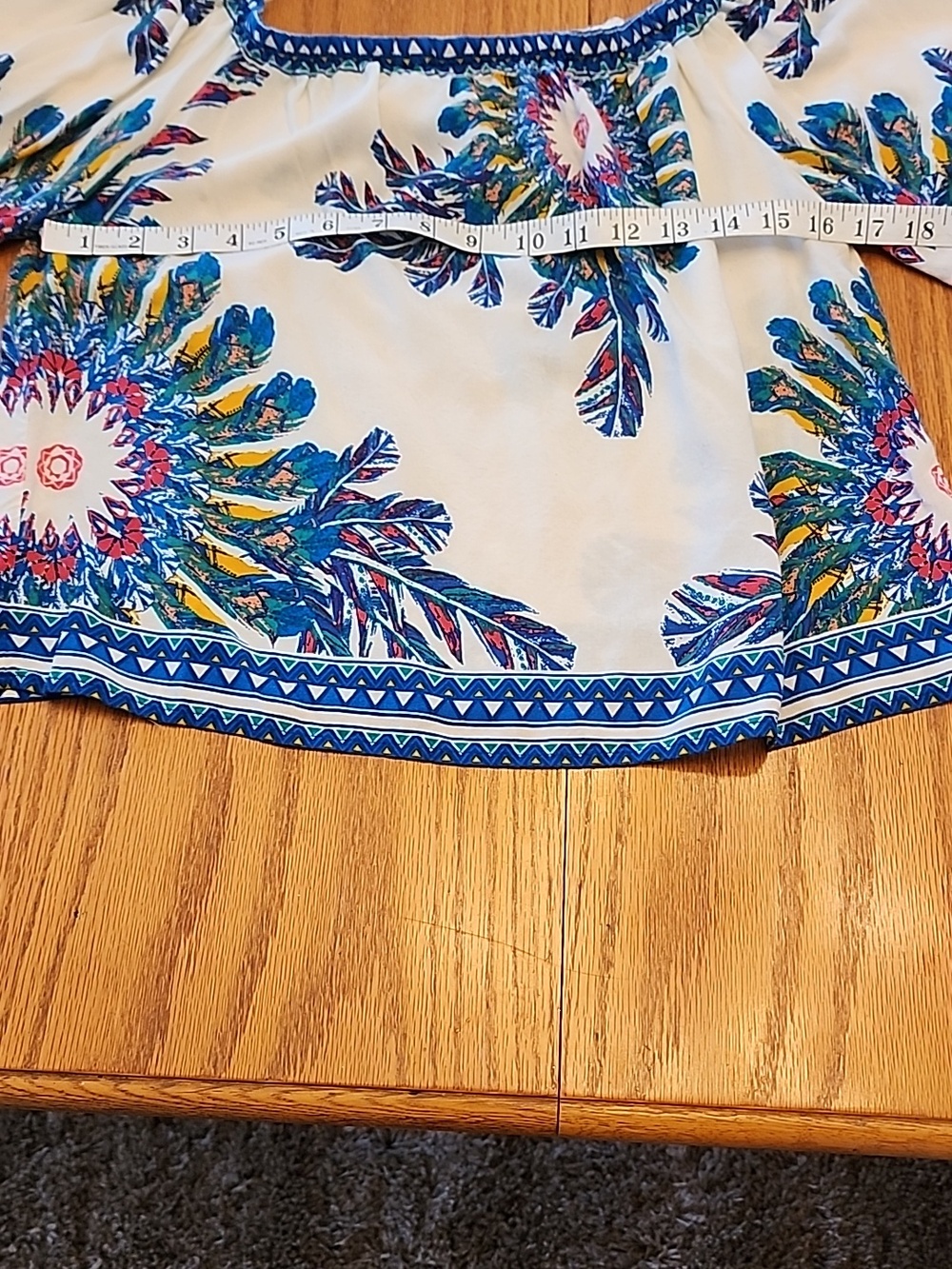 NWOT Anthropologie Flying Tomato Cream Off/On -Shoulder Floral Top - Picture 8 of 14
